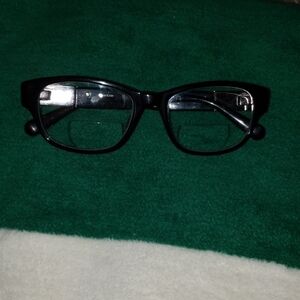 BEBE Must Have  BB5095 (001)Jet 135 Reading Glasses Black rhinestones detail